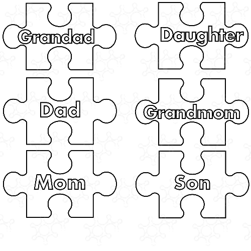 puzzle parenti inglesi