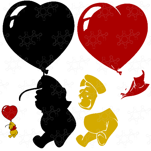 Pooh Heart Balloon